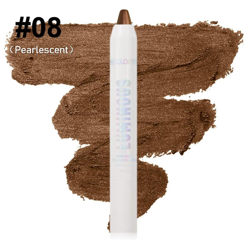 Brightening Face Glitter Highlighter Stick Eyeshadow Pearlescent White Nude Brown Highlight Makeup High Gloss Face Contour Stick