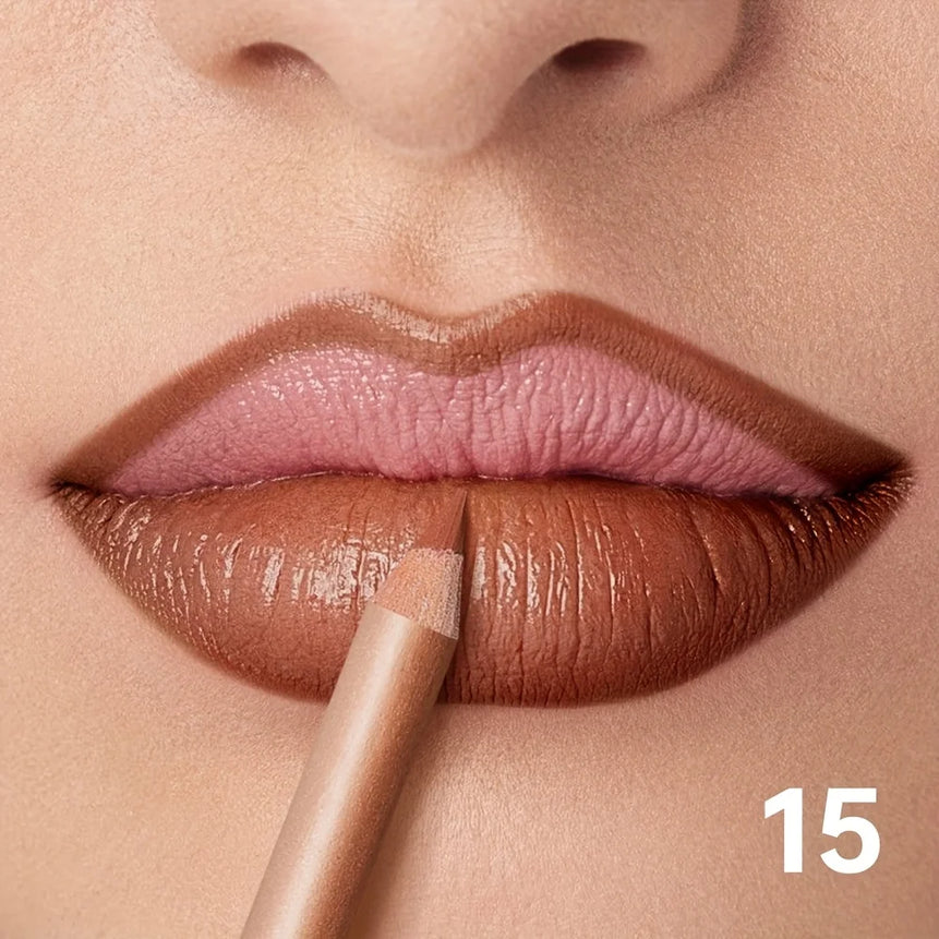 Matte Lip Liner Pencil Nude, Long-Lasting Waterproof, Smudge-Proof, Precise Outline, Smooth Creamy Formula