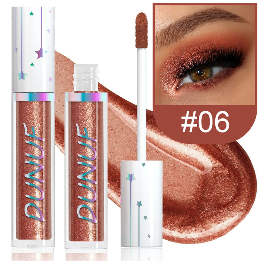 Metallic Liquid Eyeshadow Stick Brown Green Black High Gloss Pearlescent Glitter Eye Shadow Waterproof Stage Makeup Pigment