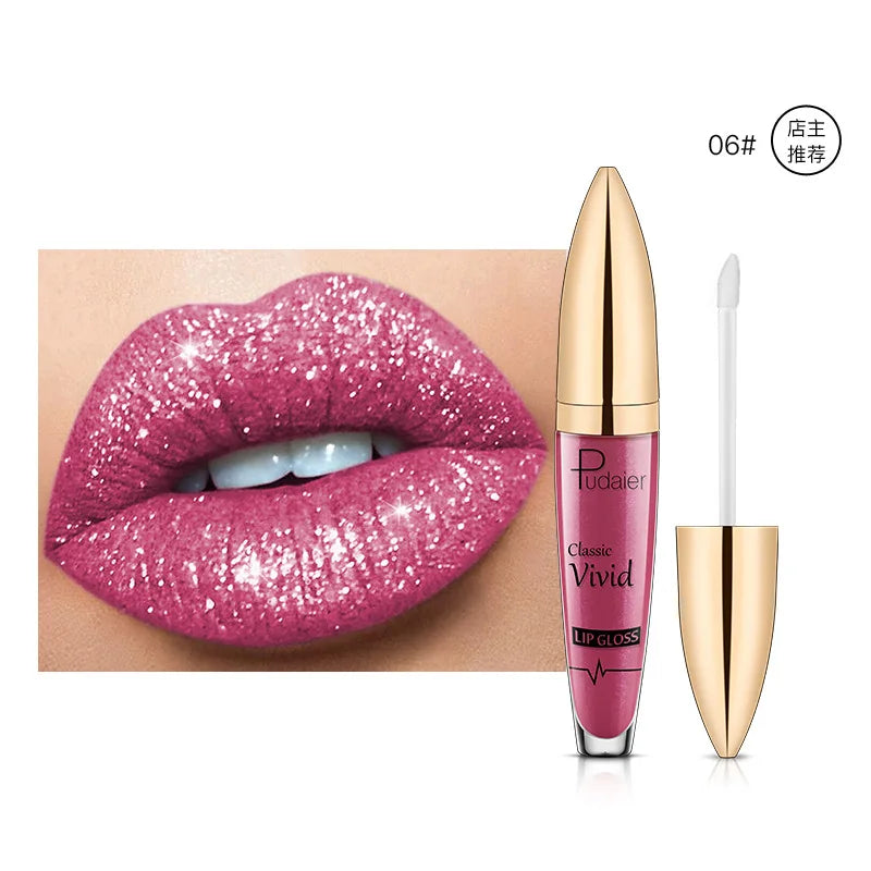 High pigmented Shiny lipstick,  long-lasting, glossy waterproof lipstick - party stage role-playing Valentine's Day gift