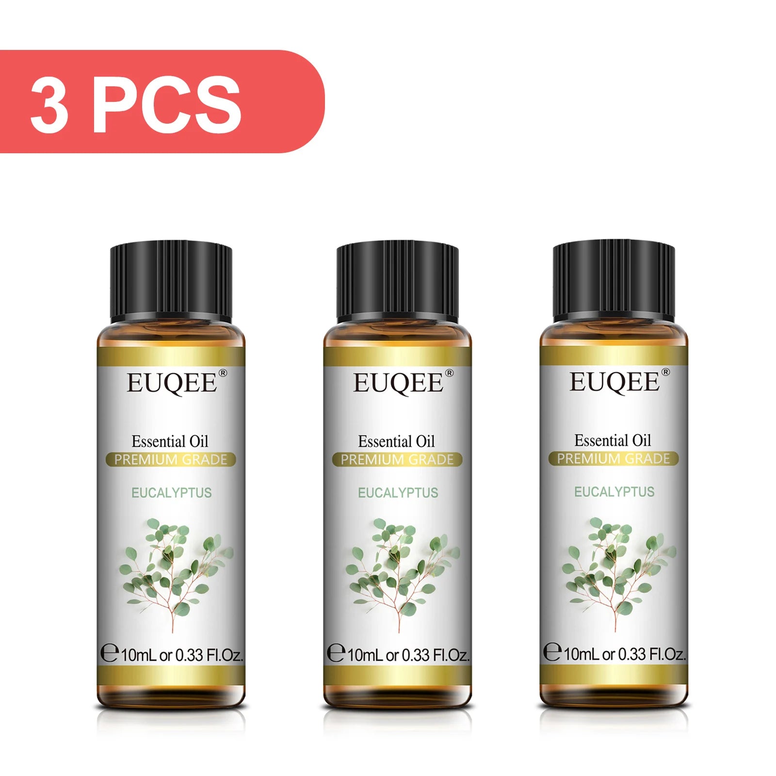 EUQEE 3PCS 10ml Pure Plant Essential Aromatherapy Oils Sandalwood Cedarwood Citronella Cinnamon Aroma for Humidifiers Diffusers