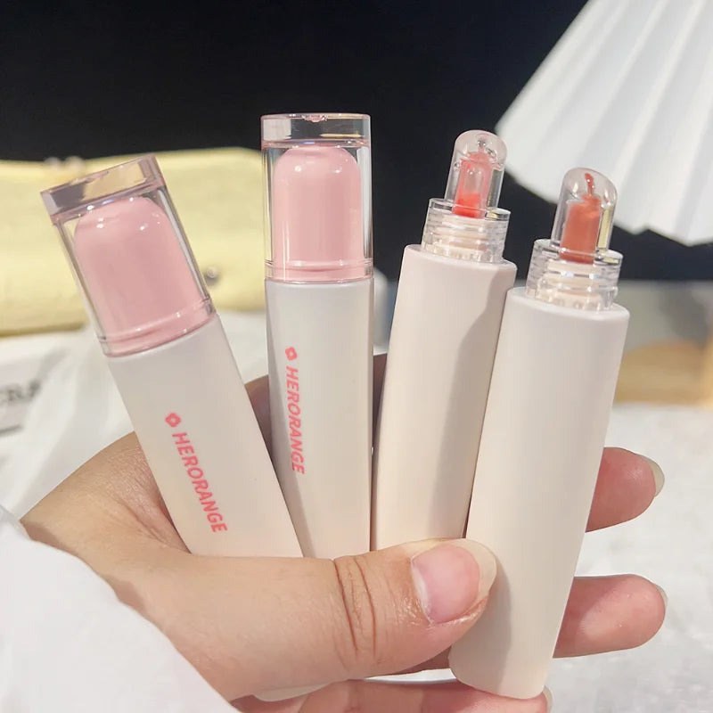 Jelly Mirror Transparent Lip Gloss Waterproof Moisturizing Non-stick Cup Long-lasting Lipstick Crystal-frozen Lips Glaze Makeup