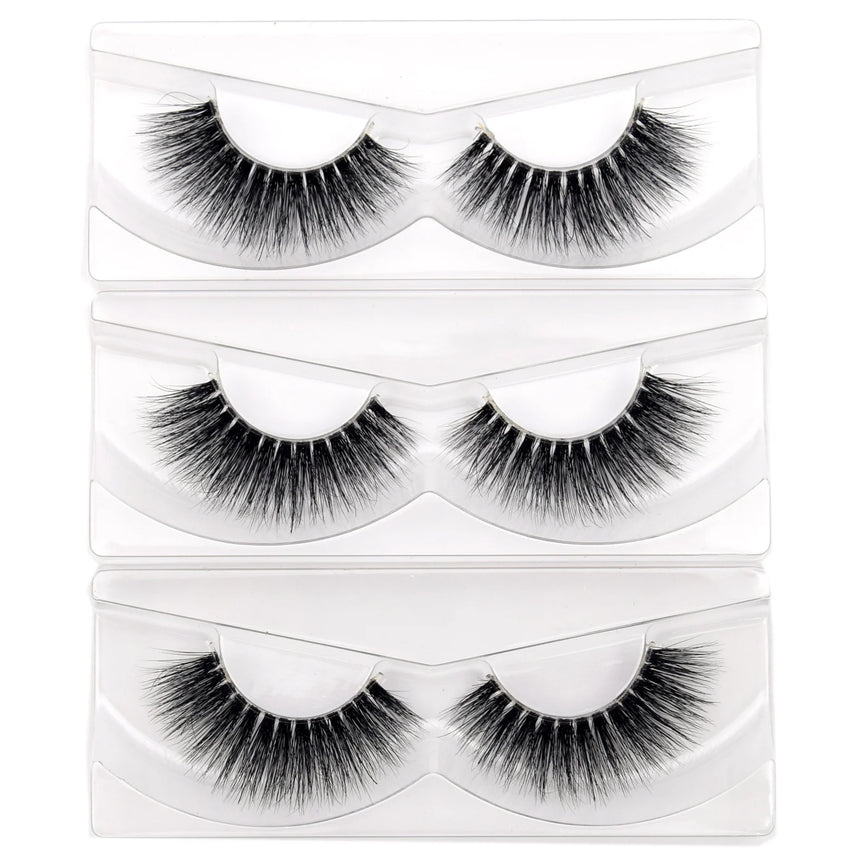 Visofree Eyelashes 3D Mink Lashes Soft Natural Handmade Cruelty Free Mink Eyelashes Lightweight  Full Strip Cilios Posticos D23