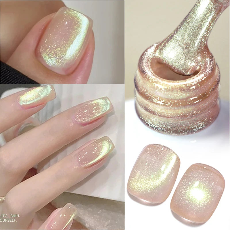 BORN PRETTY 10ml Black Glass Cat Magnetic Gel Nail Polish Silver Gold Glitter Semi Permanent Soak Off UV LED Gel Varnish
