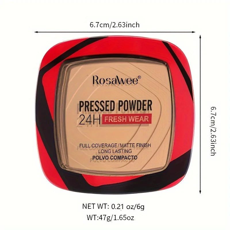 Full Coverage Pressed Powder Foundation  Matte Control Oil  Foundation Long Lasting Face Makeup