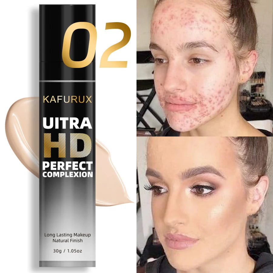 8-Color Face Foundation Cream Oil-Control Matte Concealer Waterproof Liquid Full Coverage Nude Base Professional Makeup Products
