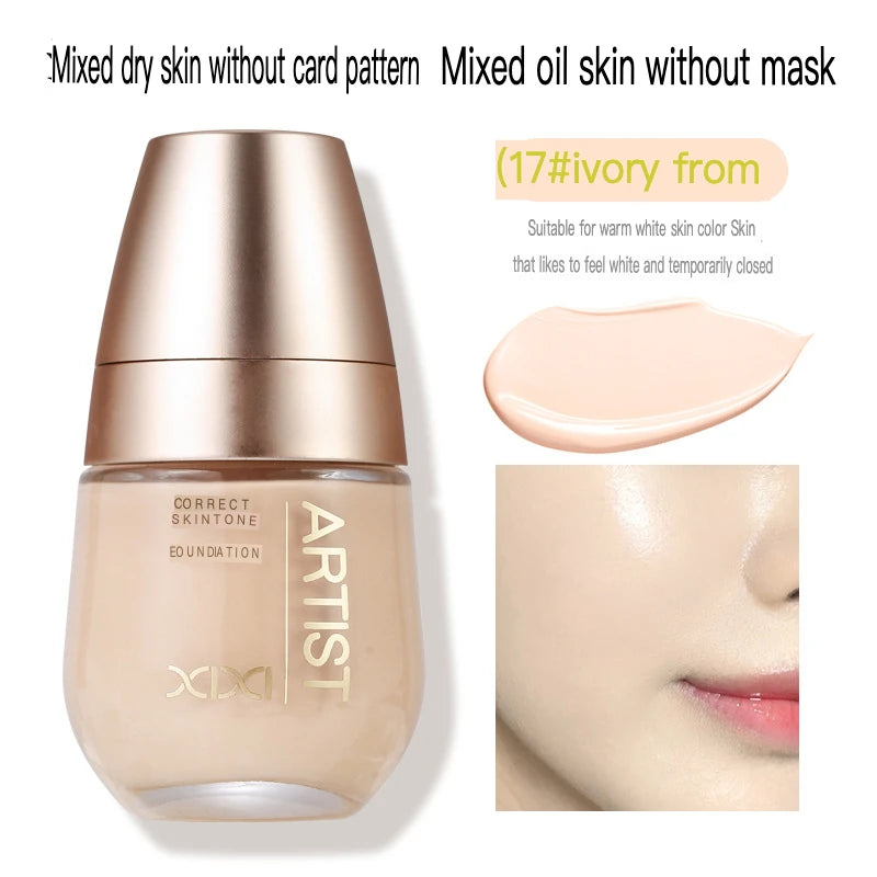 Make Up Xixi, Nourishing, Transparent, Holding, Liquid Foundation, Clear, Moisturizing, Concealer, Durable, Waterproof, Sweat