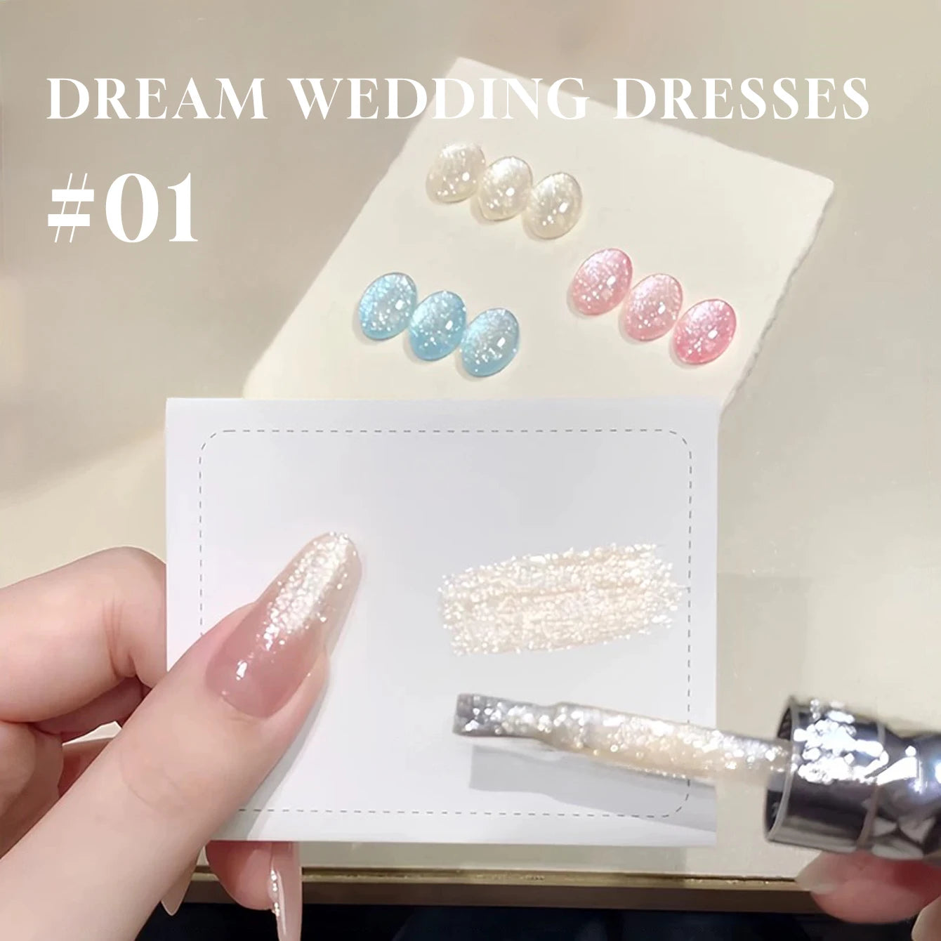 MIANEL1-12pcs 12ML Pink Blue White Green Series With Explosive Glitter Gel Nail Polish, Popular Yun Brocade Diamond Gel Polish