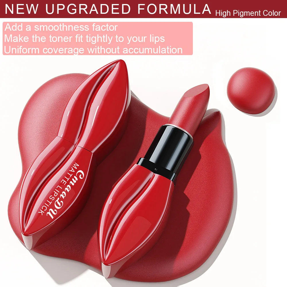 CmaaDu matte lipstick full and rich colors natural moisture comfortable fine and smooth texture long-lasting and easy to apply