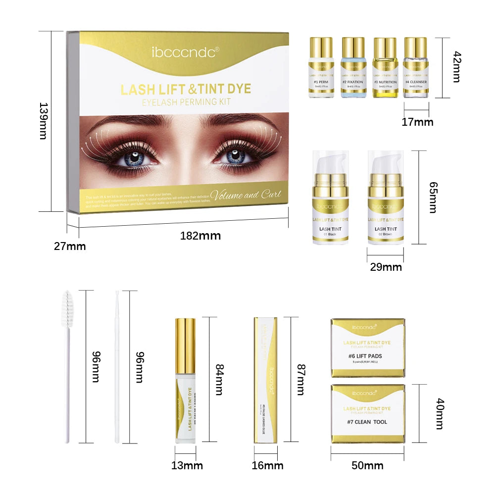 Semi Permanent Lash Lift Kit Brow Lamination Tinting Professional Eyelash Perm Enhancing Dye Makeup Beauty Essential