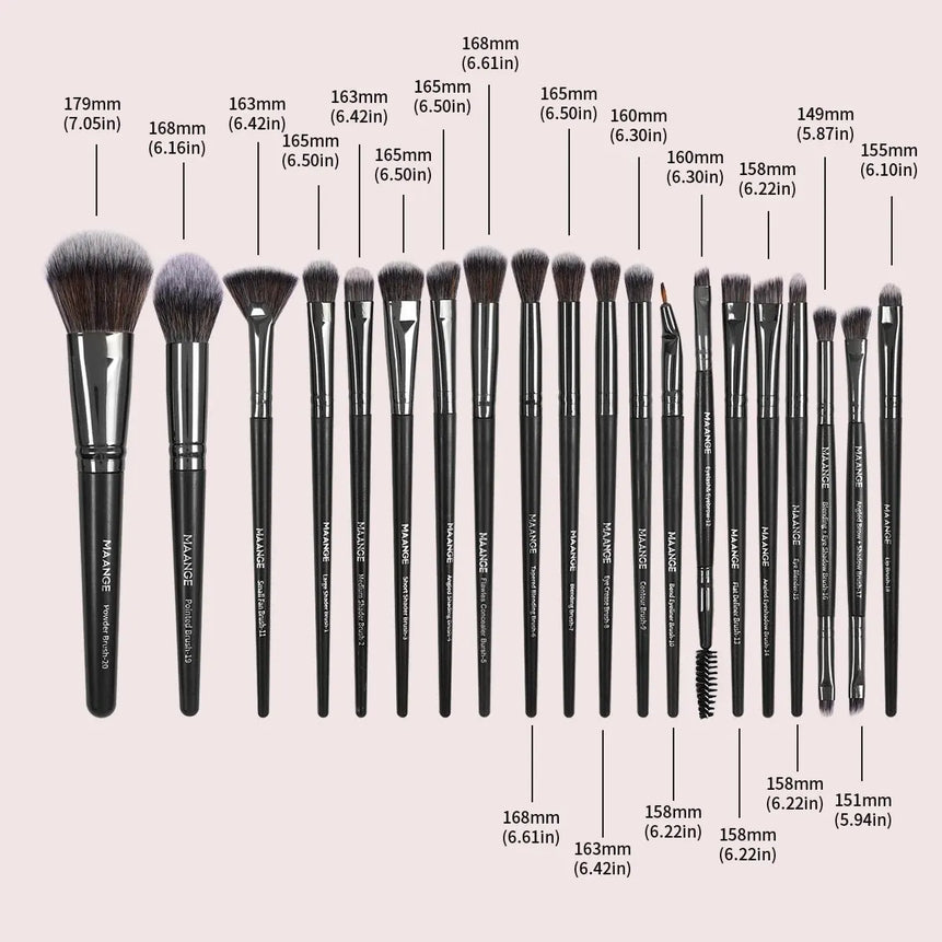 MAANGE 20Pcs Professional Makeup Brushes Set Foundation Concealer Eyeshadow Blush Brush Blending Beauty Tools with Portable Box