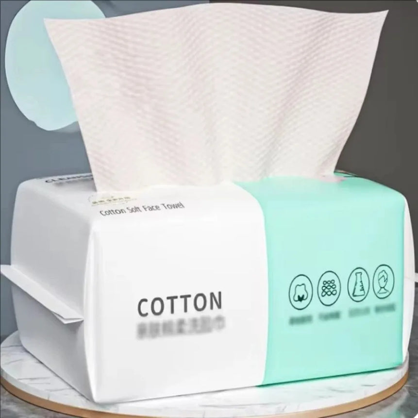 30 Pumps Thickened Disposable Face Towel 100Cotton Soft Fabric Travel Cleansing Dry Wet Makeup Remover Pearl Cotton Reusable