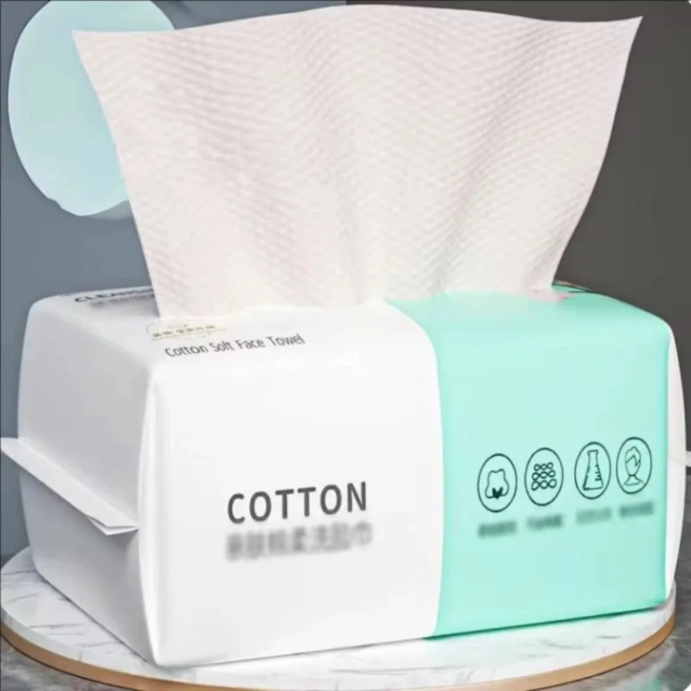 30 Pumps Thickened Disposable Face Towel 100Cotton Soft Fabric Travel Cleansing Dry Wet Makeup Remover Pearl Cotton Reusable