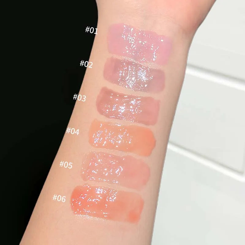 Cappuvini Sand Ice Double Color Lip Glaze Moisturizer Smooth Plumps Lips Easy to Apply Color-Enhancing Lip Gloss Lipstick