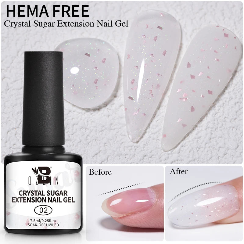 AWStorG  Fiber Rubber Base Gel For Nails UV Gel Polish Semi Permanent Repair Fix Crack Nail Rubber Base Gel Strengthener 15ml