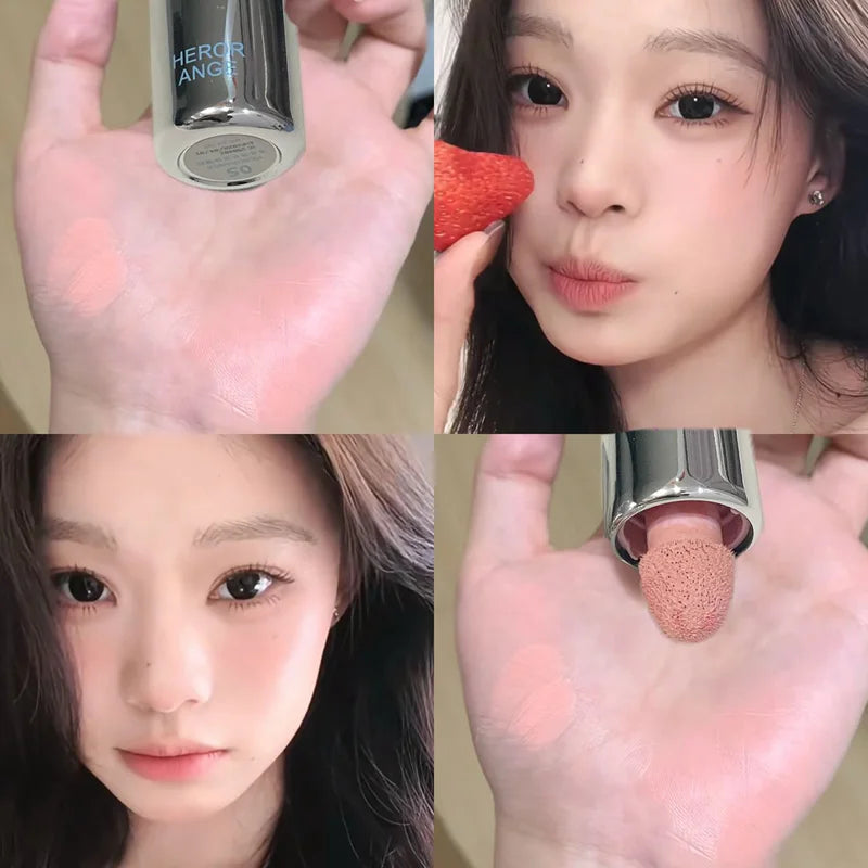 Korean Liquid Powder Blusher Natural Enhancement Color Low Saturation Matte Multi-purpose Powder Blusher Liquid Water Gloss