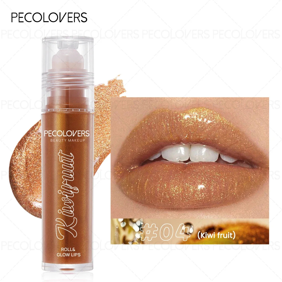 1PC Roll-on Lip Oil Plumper Lip Gloss, Lightweight & Sparkling, Long Lasting Lips Makeup Cosmetics
