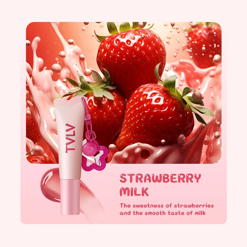 Tvlv Color Lip Gloss Lip Balm Lip Oil 3-in-1 |   Essential Moisturizing Lip Care for Fall and Winter, Improves Lip Wrinkles, Prevents Cracking, and Enhances Tone.