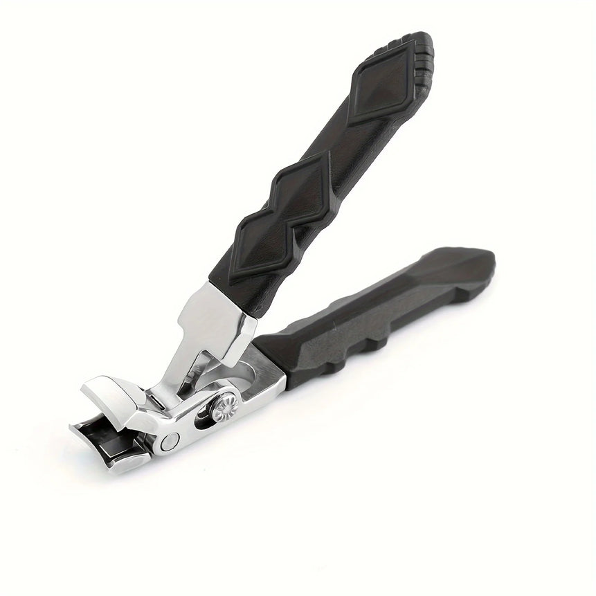 Professional Stainless Steel Toenail Clippers for Seniors, Wide Jaw, Angled Head, Concave Blade