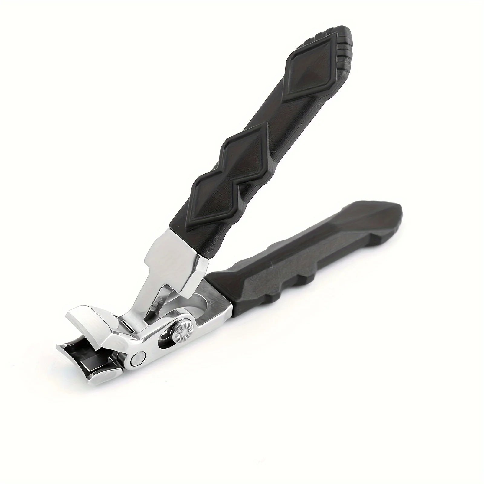 Professional Stainless Steel Toenail Clippers for Seniors, Wide Jaw, Angled Head, Concave Blade