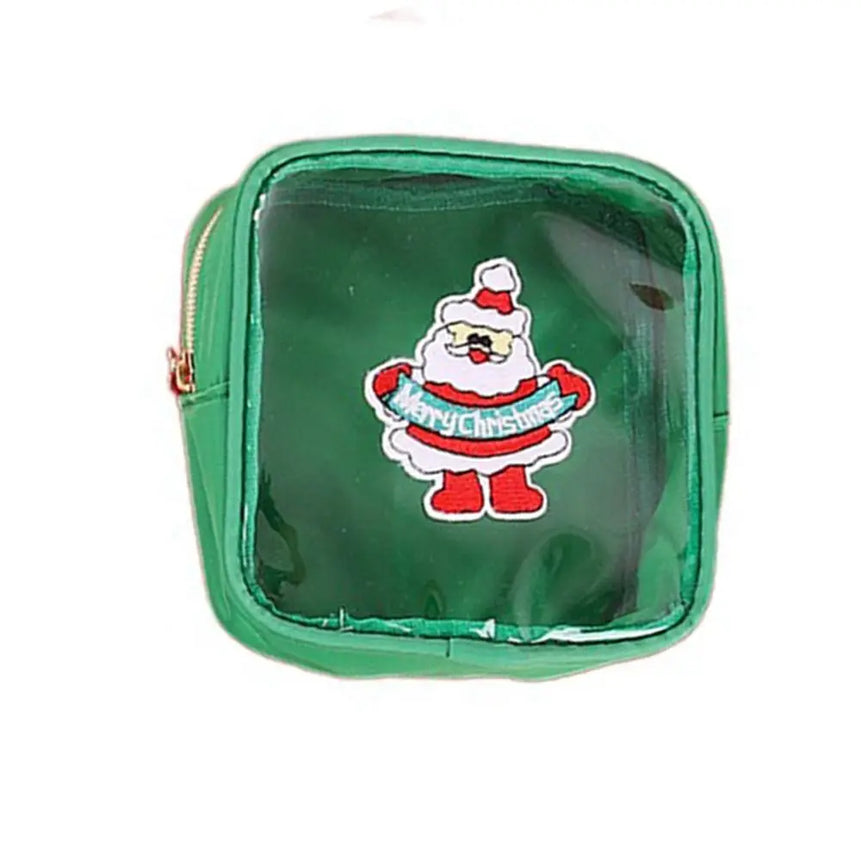 Creative Christmas Clear Travel Bags Cartoon Waterproof Christmas Toiletry Bags PVC Portable Make Up Organizer Travel