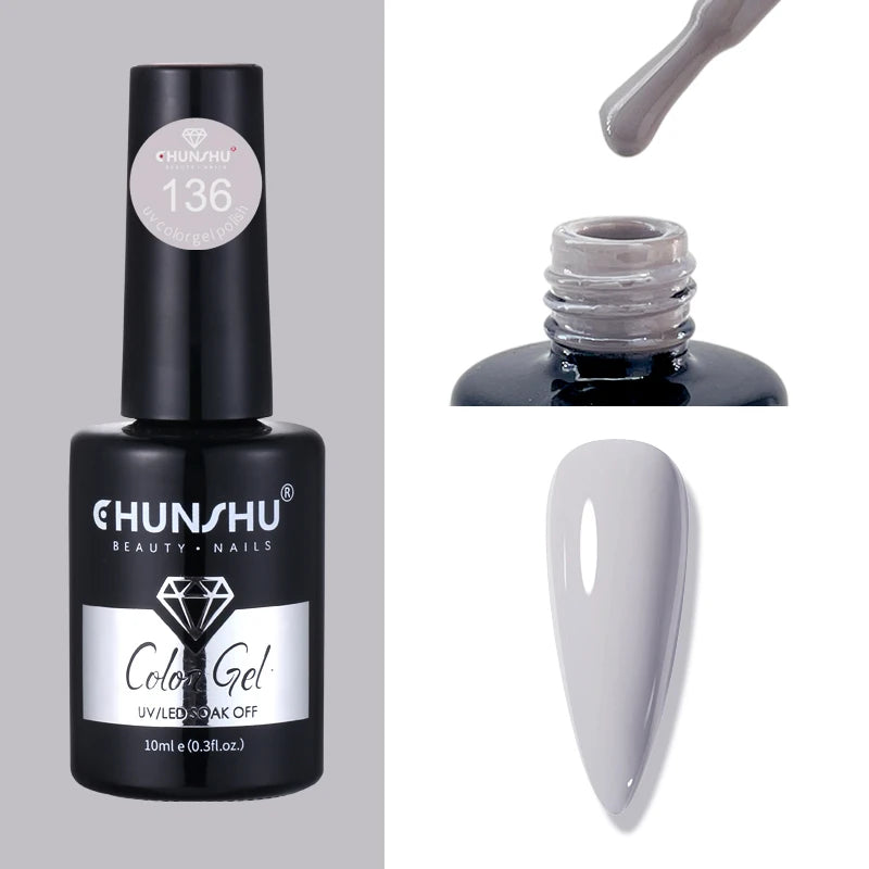 CHUNSHU 10ml Gel Nail Polish Soak Off Semi-Permanent Varnish Professional Salon UV LED Nails Art Gel No Smell All Seasons Colors