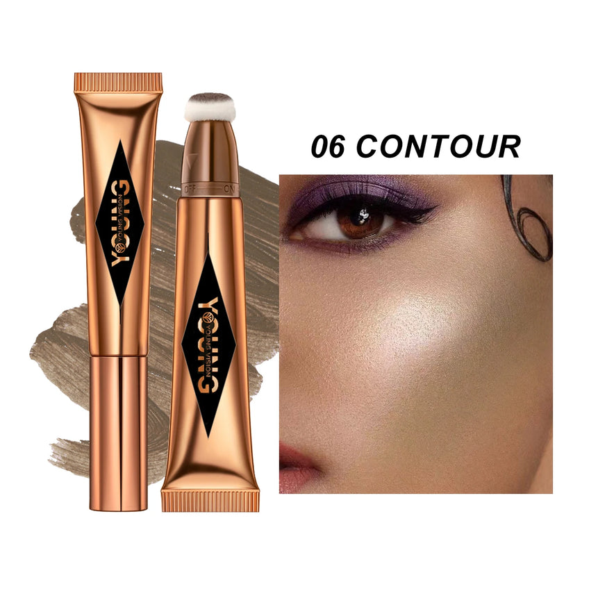 6-colour cushion cotton blush, skin-friendly highlighter that is not irritating, blends naturally without clumping.