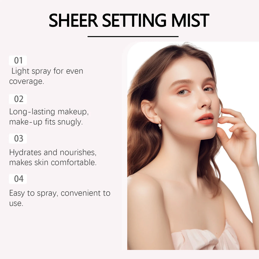 Hoygi Spf 50+ Setting Spray Oil Control Long Lasting Matte Natural Non Greasy Waterproof Fast Film Formation Fixer Makeup Spray