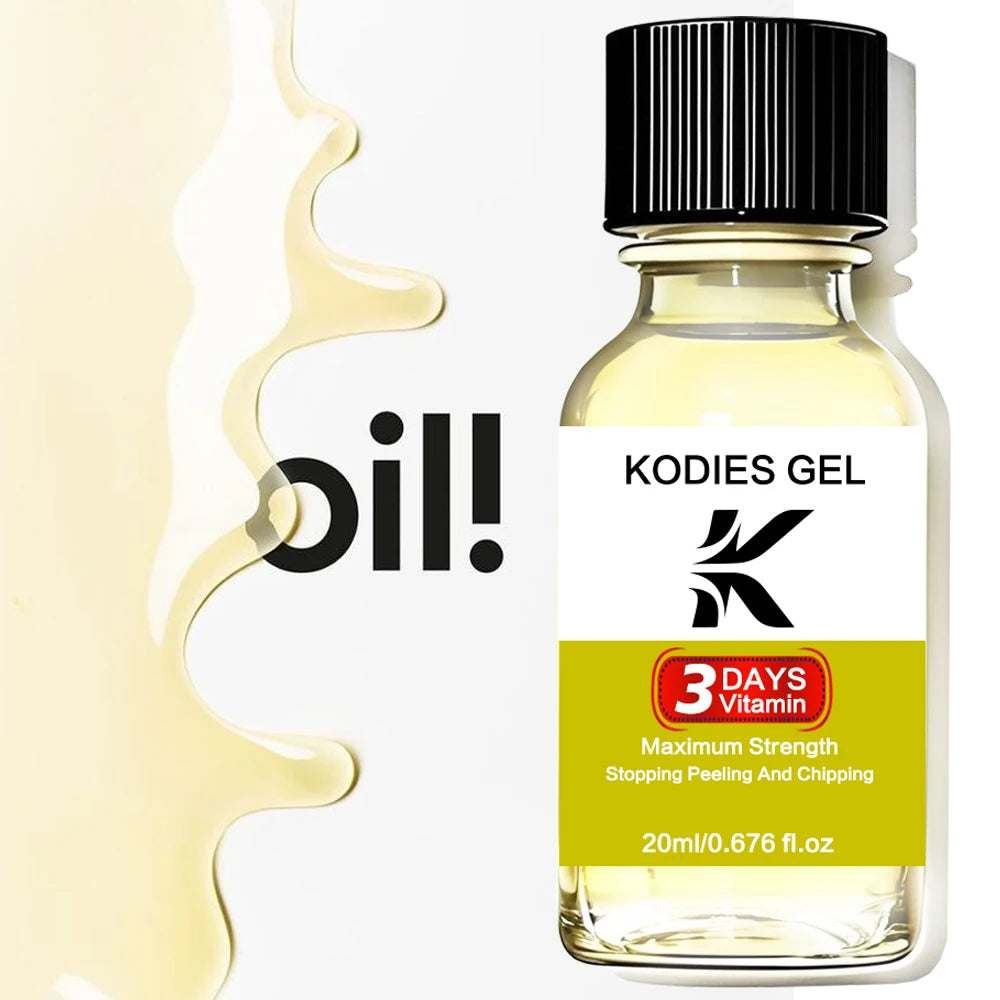 KODIES GEL 20ML Rejuvenation Nail Growth Oil Vitamin Cosmetics Nail Growth Serum Nourish Dry Skin Nail Art Treatment Repair Care