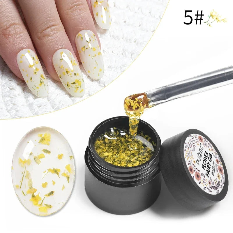 PUENTE Sparkle Platinum Gel Nail Polish 5ML Shiny Gold Silver Glitter Painting Gel Drawing Semi Permanent Varnish For Manicure