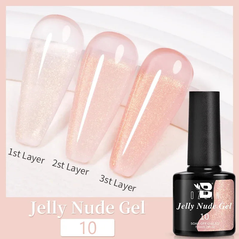 AWStorG  Fiber Rubber Base Gel For Nails UV Gel Polish Semi Permanent Repair Fix Crack Nail Rubber Base Gel Strengthener 15ml