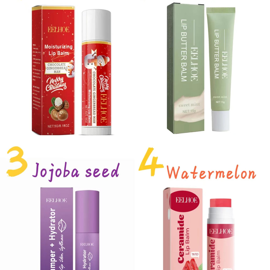 Festive Christmas Lip Balm, Intensive Hydrating & Nourishing Lip Care Formula, Soothing Lip Treatment Stick, Holiday Limited Edi