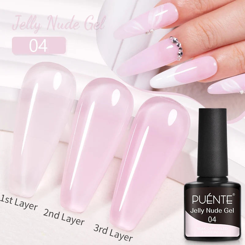 PUENTE Sparkle Platinum Gel Nail Polish 5ML Shiny Gold Silver Glitter Painting Gel Drawing Semi Permanent Varnish For Manicure