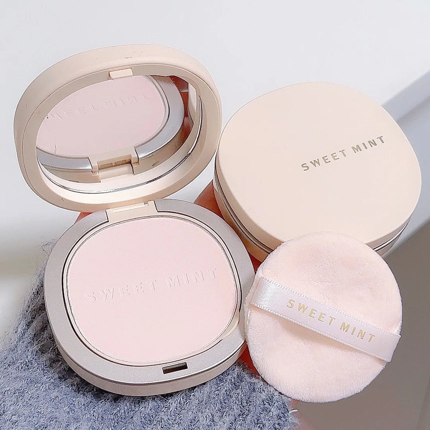 Pressed Powder Transparent White Brighten Oil Control Waterproof Lasting Natural Face Makeup Powder Cosmetic