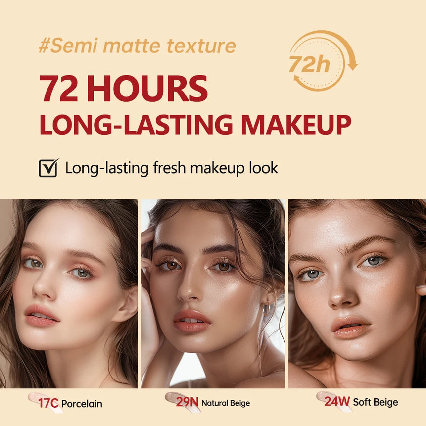 Sunscreen Cushion Foundation Fit Cushion Foundation Full Coverage Waterproof Long-lasting Concealer Long-lasting Makeup