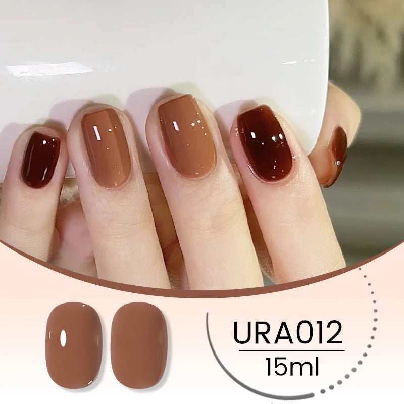 UR SUGAR 15ml Crystal Milky Jelly White Nude Gel Nail Polish Transparent Semi-permanent UV Gel Nail Art Soak Off Gel Varnish