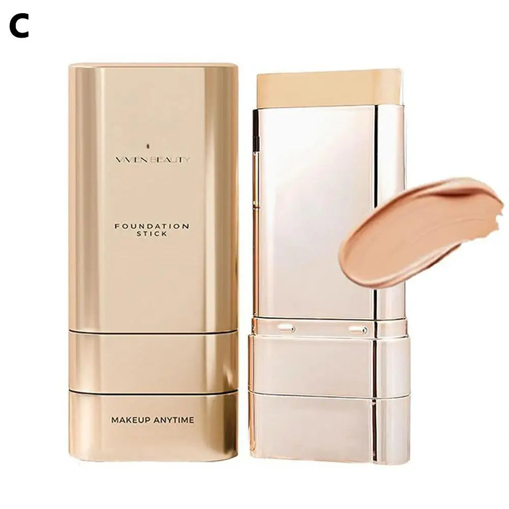 2-In-1 Matte Foundation Stick Lightweight Long-lasting Refreshing Full Coverage Dark Circles Corrector Facial Makeup