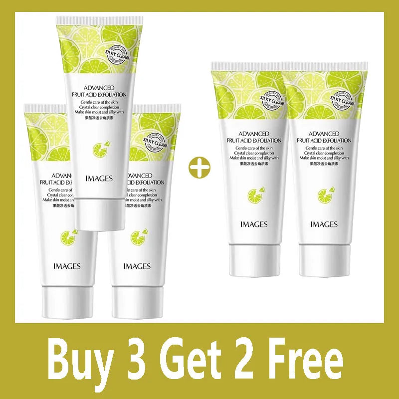 Fruit Acid Peeling Gel Facial Cleansing Exfoliating Peeling Scrub Cream Deep Clean Moisturizing Blackhead Removal Face Cleanser
