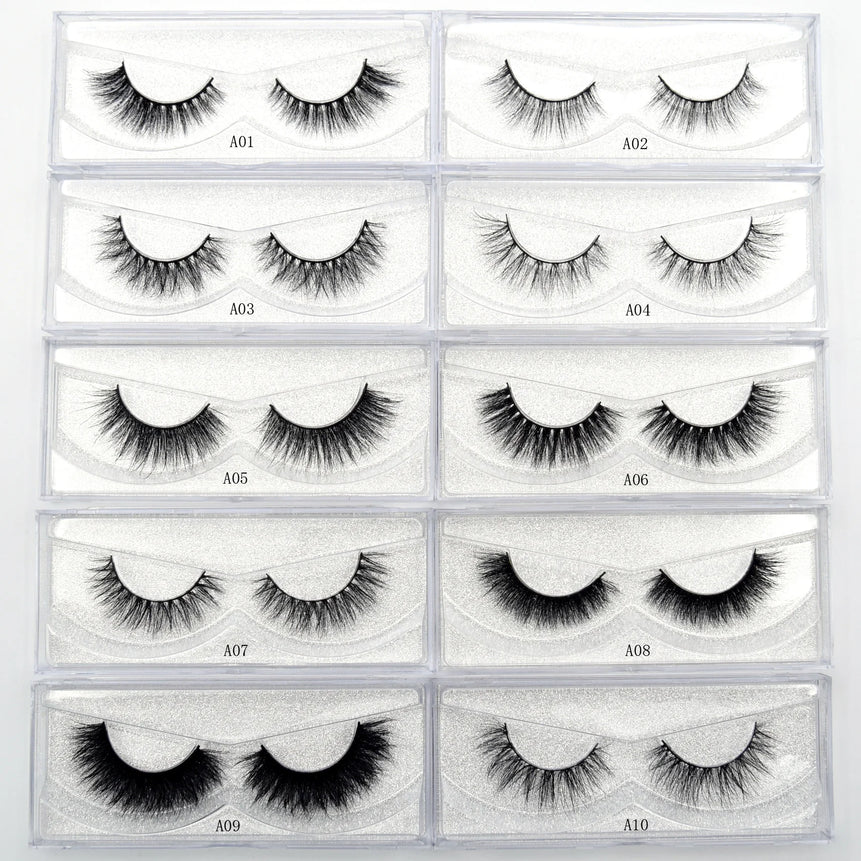Visofree Eyelashes 3D Mink Lashes Soft Natural Handmade Cruelty Free Mink Eyelashes Lightweight  Full Strip Cilios Posticos D23