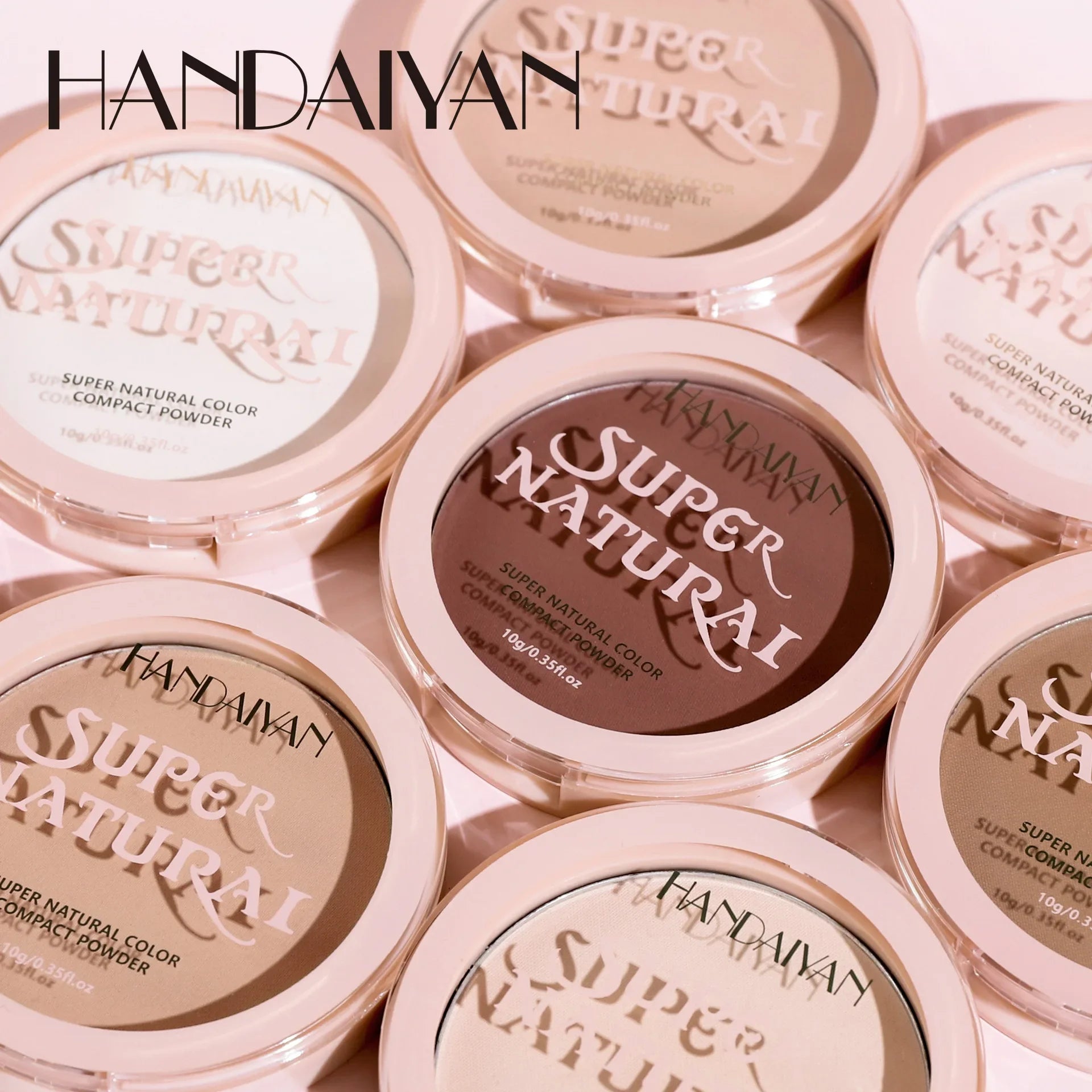 8 Color Matte Face Pressed Powder Oil Control Natural Setting Powder Foundation Full Coverage Waterproof Lasting Makeup