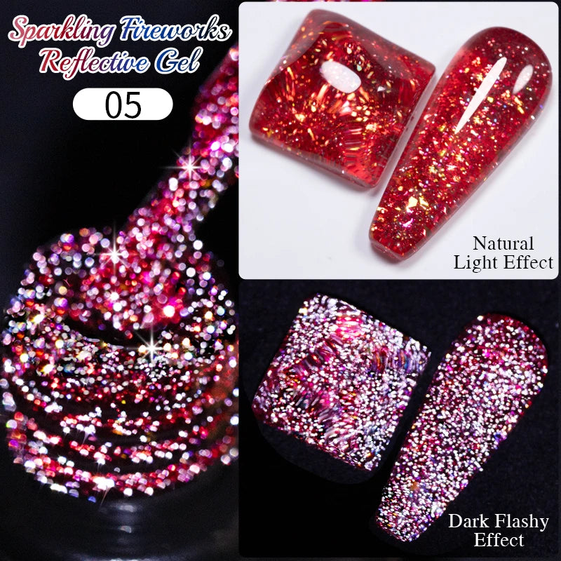PUENTE Sparkle Platinum Gel Nail Polish 5ML Shiny Gold Silver Glitter Painting Gel Drawing Semi Permanent Varnish For Manicure