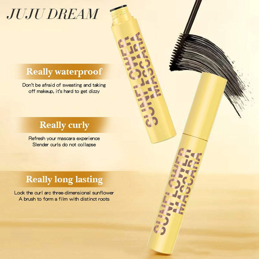 Thick & Voluminous Fiber Lash Mascara - Waterproof & Long-Lasting, Fast Drying, Curling & Lengthening Eyelashes Extension Makeup