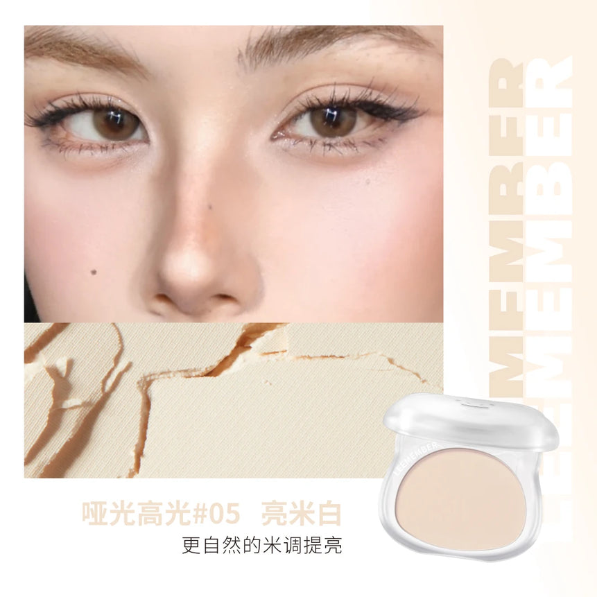 LEEMEMBER Contour Highlighter Powder Matte Fine Powder Longlasting Oil Control Natural Face Bronzer Brighten Makeup