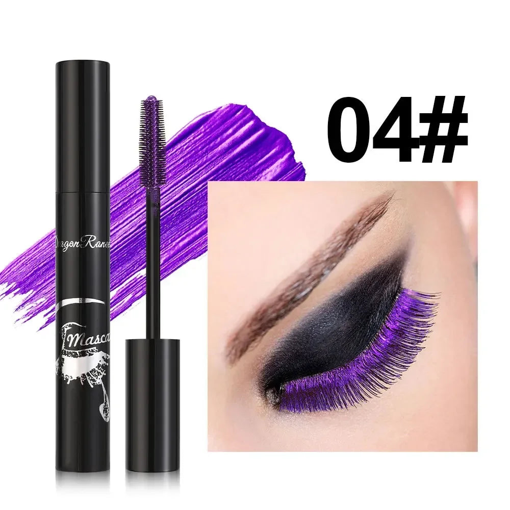 Colorful Mascara Blue Gold Pink Glitter Shimmer Mascara Waterproof Lasting Thick Curling Lengthen Eyelash Extension Mascara