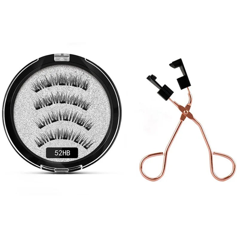 3D Magnetic False Eyelashes Reusable Magnetic Eyelashes With 4 Magnetic Lashes Natural Eyelash Extension Makeup Tools