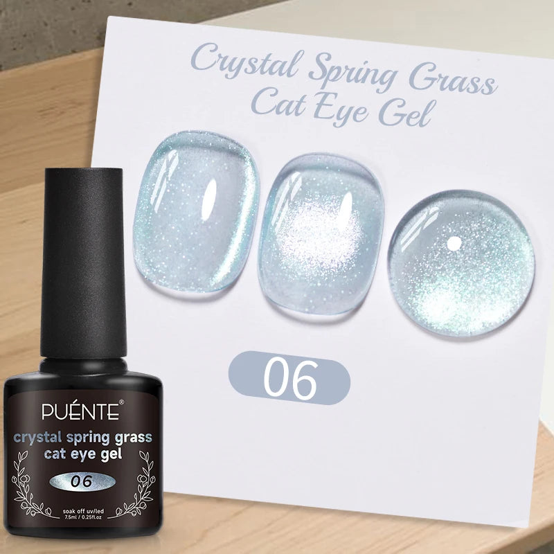 7.5ML Black Cat Eye Magnetic Glitter Gel Nail Polish Ultra-Bright Black Shine Long-Lasting Soak Off UV Nail Art Varnish Manicure