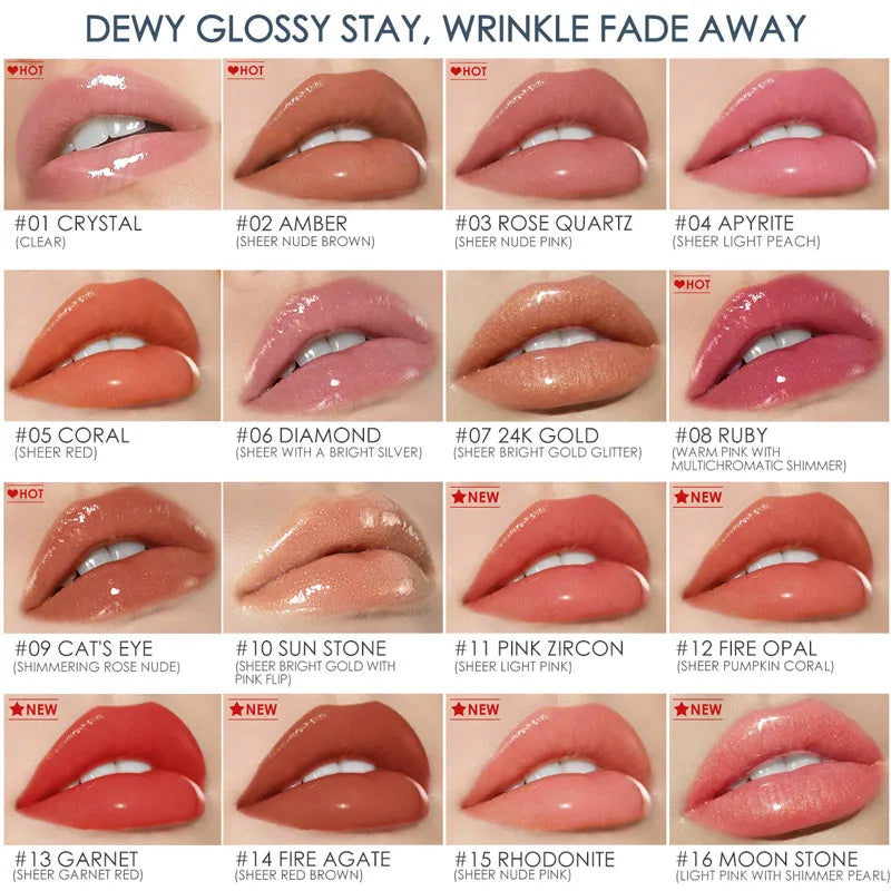 Wholesale FOCALLURE Makeup Lip Gloss Moisturizing Long Lasting Juicy Jelly Lip Tint Shiny Transparent Lipgloss Women's Cosmetics