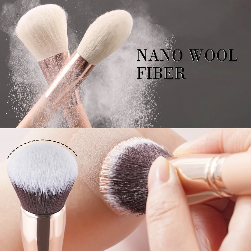 BEILI Pink Makeup Brushes Set Premium Foundation Contour Powder Blush Eyeshadow Highlighter Cosmetics Tool brochas de maquillaje