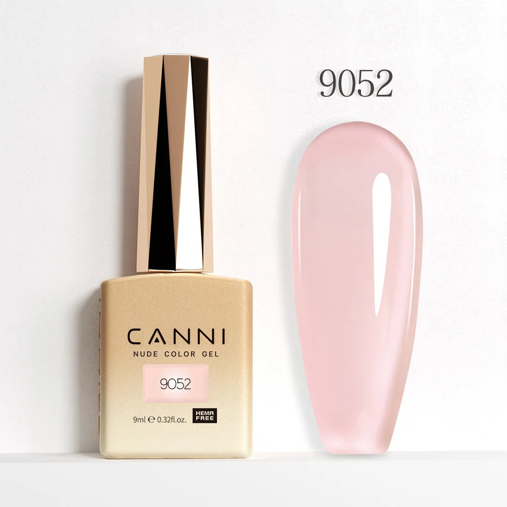 9ml CANNI HEMA/TPO FREE Nude Pink Color Nail Gel Polish Full Coverage Semi Permanent Long Wear Top Coat Venalisa Gel Varnish