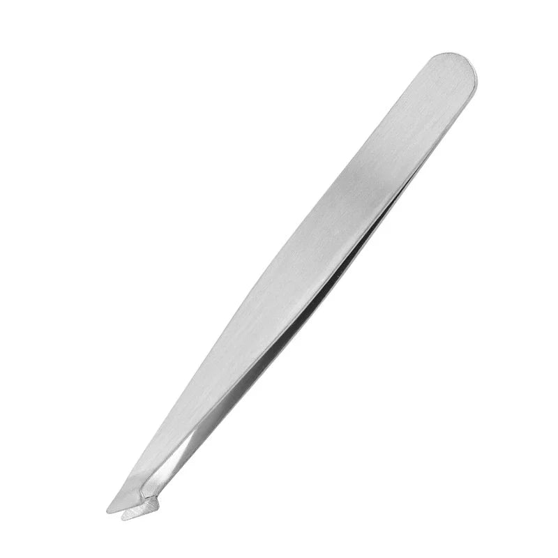 1/4PCSProfessional Stainless Steel Eyebrow Tweezers - Precise Facial and Inner Hair Removal - Alcohol-Free